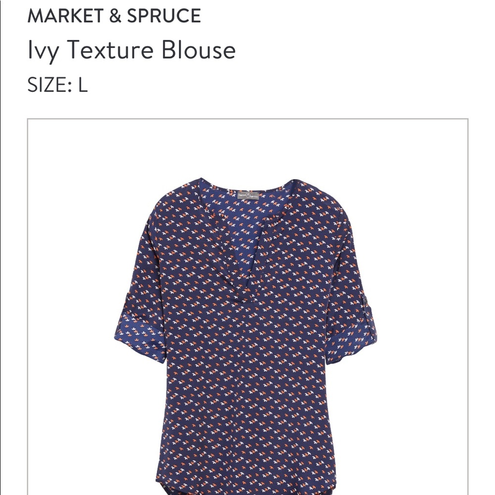 Market & Spruce Tab-Sleeve Blouse